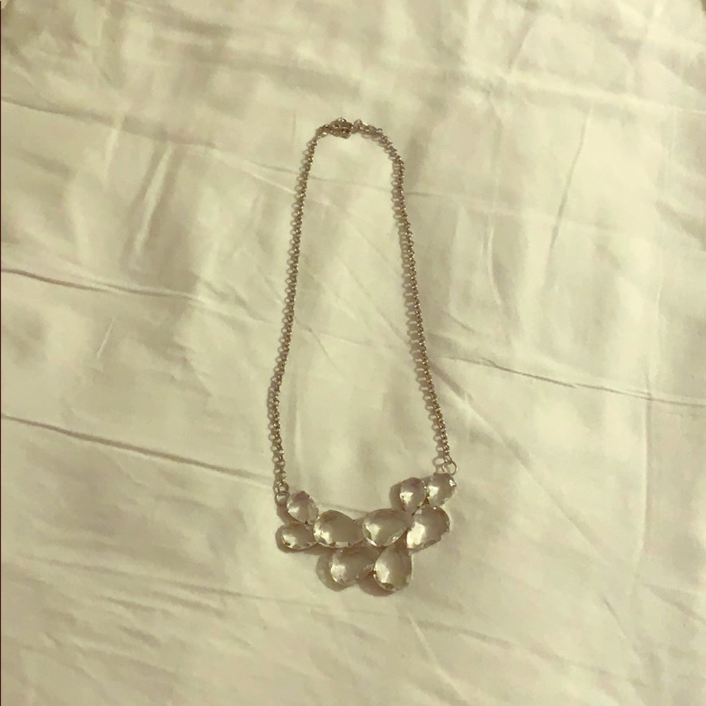 Statement necklace with clear stones